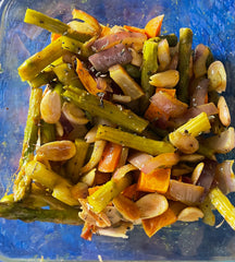 Sweet Potatoes, Asparagus, Almonds and Onions Recipe