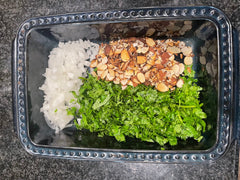 Black Rice, Roasted Almonds , Cilantro, Onions with our French Blend Fleur de Sel. Recipe