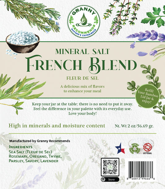 Fleur de Sel,  French Blend Jar Refill